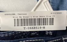 Load image into Gallery viewer, Miss Me Womens Blue Mid-Rise Stretch Pockets Denim Skinny Leg Jeans Size 25