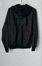 Load image into Gallery viewer, Nike Mens Black Long Sleeve Hooded Adjustable Drawcords Windbreaker Jacket Sz S