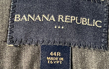 Load image into Gallery viewer, Banana Republic Mens Gray Pinstripe Notch Lapel Lined Two-Button Blazer Size 44R