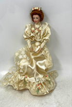 Load image into Gallery viewer, Brown Hair Blue Eyes Decorative Porcelain Doll Collectible With Outfit