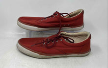 Load image into Gallery viewer, Sperry Mens Red White Canvas Round Toe Lace-Up Sneakers Shoes Size 13M