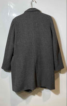 Load image into Gallery viewer, Mango Womens Gray Wool Blend Long Sleeve Double-Breasted Pea Coat Size Medium