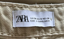 Load image into Gallery viewer, Zara Womens Beige Denim Regular Fit Medium Wash Straight Leg Jeans Size 6