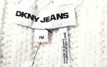 Load image into Gallery viewer, DKNY Jeans Womens White Shimmer Sleeveless Crew Neck Pullover Sweater PM W/Tags