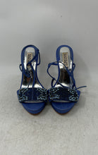Load image into Gallery viewer, Badgley Mischka Womens Amara Blue Buckle Stiletto Platform Heels Size 6.5M