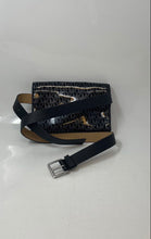 Load image into Gallery viewer, Michael Kors Womens Black Gray Signature Print Adjustable Strap Belt Bag Sz L/XL