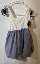 Load image into Gallery viewer, Busy Bee Smocks Girls White Blue Check Sleeveless One-Piece Bodysuit Size 4T