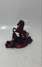 Load image into Gallery viewer, Vintage Red Resin Carved Chinese Wild Horse Sculpture Pen Pencil Holder