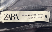 Load image into Gallery viewer, Zara Womens Dark Gray Short Sleeve V-Neck Pullover Tunic Dress Size XS