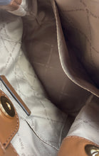 Load image into Gallery viewer, Michael Kors Womens Brown Leather Inner Pocket Chain Strap Shoulder Handbag