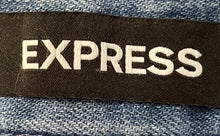 Load image into Gallery viewer, Express Womens Blue Denim Medium Wash High Rise Wide Leg Cropped Jeans Size 4