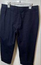 Load image into Gallery viewer, St. John Sport Womens Blue Button Front Two Pockets Capri Pants Size 14