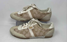 Load image into Gallery viewer, Coach Womens White Signature Print Lace-Up Sneakers Shoes Size 10M