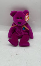 Load image into Gallery viewer, Ty Beanie Babies Baby Decade Bear Purple Stuffed Animal 2003 With Tag