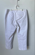 Load image into Gallery viewer, New York & Company Womens White Stretch Flat Front Cropped Pants Size 8