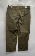 Load image into Gallery viewer, Banana Republic Womens Green Cuffed Wide-Leg Boyfriend Cropped Pants Size 8