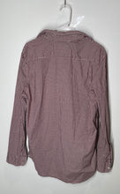 Load image into Gallery viewer, Michael Kors Mens Burgundy White Gingham Classic Fit Button-Up Shirt Size L