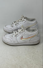 Load image into Gallery viewer, Nike Boys Air Jordan 1 Low SE FQ9112-100 White Leather Sneakers Shoes Size 5Y