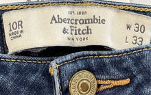 Load image into Gallery viewer, Abercrombie & Fitch Womens Blue Denim Stretch Skinny Leg Jeans Size 10R W30 L33