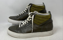 Load image into Gallery viewer, Dol Tora Mens Green Leather Lace-Up Round Toe Mid Top Sneaker Shoes Size 11M