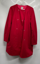 Load image into Gallery viewer, Lacoste Womens Red Long Sleeve Button Front Double-Breasted Pea Coat Size 38