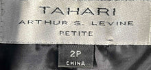 Load image into Gallery viewer, Tahari Womens Black White Printed Long Sleeve Three-Button Blazer Size 2P