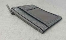 Load image into Gallery viewer, Michael Kors Womens Silver Glitter Zipper ID Window Card Holder Wallet