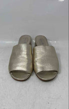 Load image into Gallery viewer, Michele Lopriore Womens Silver Leather Open Toe Slip-On Slide Sandals Size EU 39
