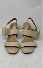 Load image into Gallery viewer, LC Lauren Conrad Womens Brown Adjustable Strap Block Heel Slingback Sandals 9.5M