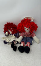 Load image into Gallery viewer, Set Of 2 Pieces Raggedy Ann And Andy Soft Body Stuffed Classic Dolls