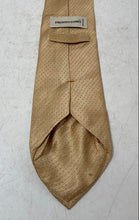 Load image into Gallery viewer, Pronto Uomo Mens Gold-Tone Printed Silk Keeper Loop Pointed Tie One Size