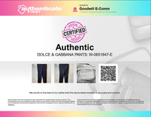 Load image into Gallery viewer, Authentic Dolce & Gabbana Mens Blue White Striped Dress Pants Size EUR 46