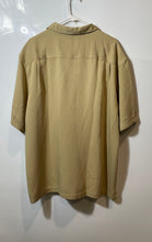 Load image into Gallery viewer, Cubavera Mens Beige Colorblock Short Sleeve Collared Button-Up Shirt Size XXL