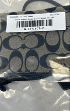 Load image into Gallery viewer, Coach Womens Brown Black Signature Print Charm Zipper Demi Wristlet Wallet