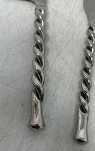 Load image into Gallery viewer, Set Of 3 Pieces Vintage Silver-Tone Stainless Steel Twisted Handle Cheese Knife