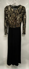Load image into Gallery viewer, Valentine Womens Black Sequin Long Sleeve Back Zip One-Piece Jumpsuit Size Small