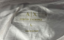 Load image into Gallery viewer, Armani Exchange Womens White Short Sleeve Crew Neck Pullover T-Shirt Size L