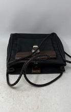 Load image into Gallery viewer, Brighton Womens Black Brown Inner Pocket Braided Strap Shoulder Handbag