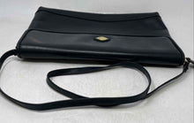 Load image into Gallery viewer, I Santi Womens Black Leather Inner Divider Flap Crossbody Handbag