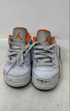 Load image into Gallery viewer, Nike Kids Air Jordan 5 Low White Orange Green Leather Sneakers Shoes Size 9C