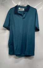 Load image into Gallery viewer, Perry Ellis Mens Turquoise Navy Blue Short Sleeve Polo Shirt Size XL