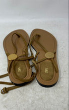 Load image into Gallery viewer, Zara Womens Brown Suede Open Toe Ankle Strap Sandals Size EUR 39