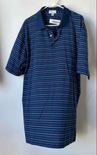 Load image into Gallery viewer, Peter Millar Mens Blue Multi Striped Cotton Short Sleeve Polo Shirt Size XXL