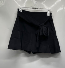 Load image into Gallery viewer, Zara Womens Black Ruffle Hem Tie Waist Side Zip Mini Skirt Size S