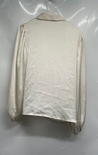 Load image into Gallery viewer, Express Womens Beige Spread Collar Balloon Sleeve Button-Up Shirt Size Medium