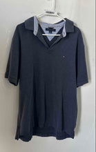 Load image into Gallery viewer, Tommy Hilfiger Mens Blue Cotton Short Sleeve Spread Collar Polo Shirt Size XL
