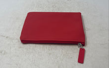 Load image into Gallery viewer, Lacoste Womens Red Turkish Airlines Zip Top Lined Amenity Travel Pouch Wallet
