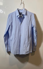 Load image into Gallery viewer, Hugo Boss Mens Blue Slim-Fit Collared Easy Iron Long Sleeve Dress Shirt Size 15