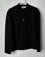 Load image into Gallery viewer, En Français By Huey Waltzer Womens Black Long Sleeve Full-Zip Jacket No Size