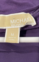 Load image into Gallery viewer, Michael Kors Womens Purple 3/4 Sleeve Round Neck Blouse Top Size Medium
